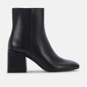 Dolce Vita Imogen H20 Black Leather Booties, Size 6.5